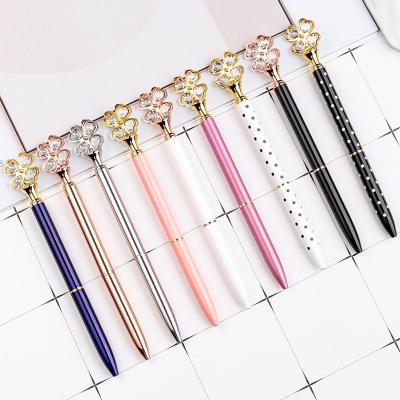 China office & School Pen Promotion Price Metal Twist Pen Fashion Colorful Rhinestones Crystal Diamond Butterfly Metal Ball Point Pen For Gift for sale