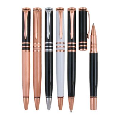 China office & School Pen Personal Gift Rose Gold Business Metal Tip Heavy Roller Pen with Promotion Custom LOGO for sale