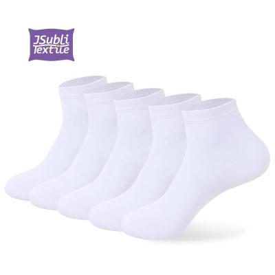 China JSubli Textile Manufacturer Quality Assurance Anti-Bacterial Women Regular Sublimation Socks for sale