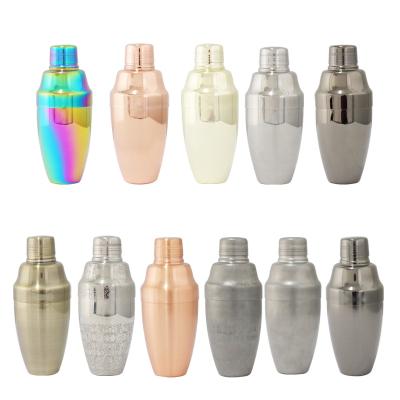 China Stocked American style 500ml Stainless Steel Cocktail Shaker with Multi-Color Pattern Bar Mixer Metal Material for sale