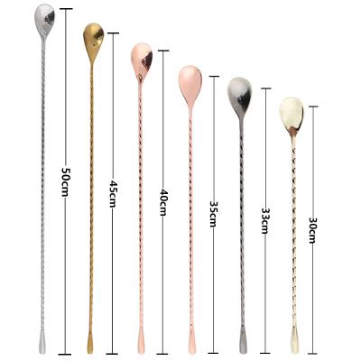 China Stocked RTS High Quality Stainless Steel 304 Bar Spoon mixing and stirrer cocktail bar accessories for bartender for sale