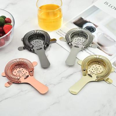 China Stocked 304 Stainless Steel Eco-Friendly Strainer Flower Ice Separator Cocktail Shaker for Coffee Tea Milk PC Bar Tools for Restaurants for sale