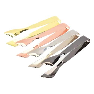 China Stocked Hot Selling Customized Professional Tools Creative Ice Tongs for Clipping Ice and Candy Bar Stainless Steel  Material for sale