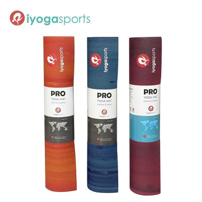 China High Quality Color iyogasports Fitness PRO Fitness Studio Multi Yoga Mat Yoga Exercises and Gym Keep Strong Customized Rainbow Mat for sale