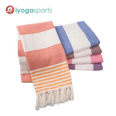 China Custom print design logo iyogasports cotton beach yoga towel for sale