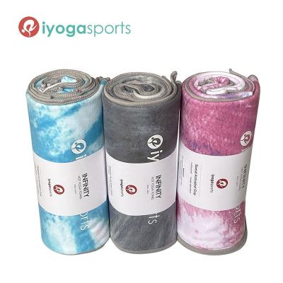 China iyogasports Hot Custom Print Infinity Tie Dye Yoga Pilate Yoga Towel for sale