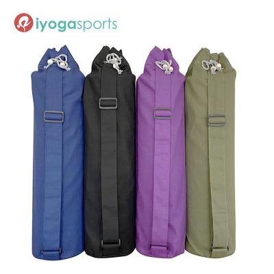 China Small MOQ iyogasports carrier solid color yoga mat bag canvas yoga mat carrier for yoga for sale