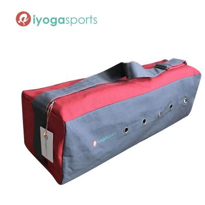 China For yoga mats BIG BIG BIG! 100% Cotton Material Organic Yoga Bag Square Design Provide Extra Room All In One Large Yoga Mat Carrier Bag for sale