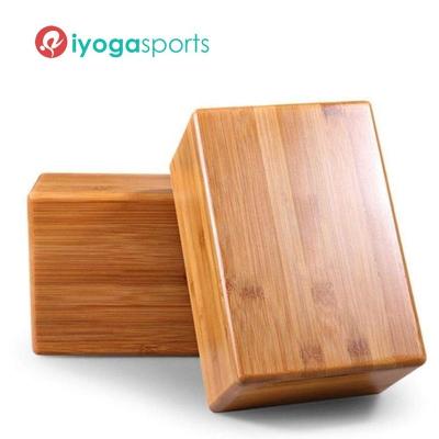 China Hard and Luxury Natural Bamboo Yoga Block 3 Inch and 4 Inch Yoga Brick Bamboo Present by iyogasports for sale