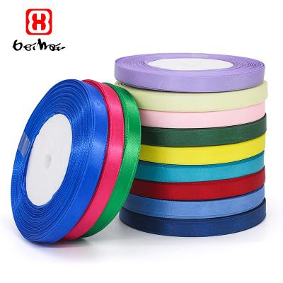 China High Tenacity Factory Double Stocked 100% Polyester Wholesale And Retail Plain Faced 18 Colors Option Satin Ribbon Suppliers for sale