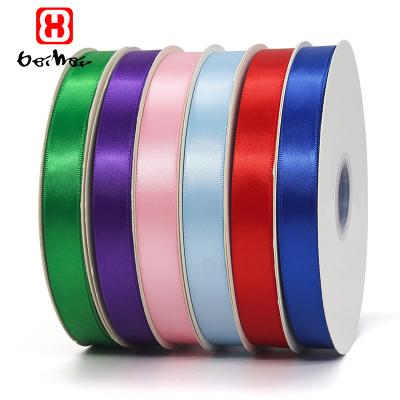 China High Tenacity 100% Polyester 20 Mm Ribbon Single Face Ribbon In Stock Box Custom Logo And Printed For Gifting Box Or Packaging for sale