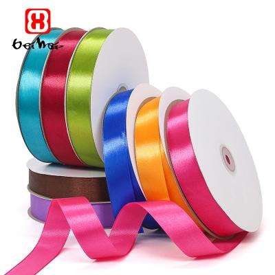 China High Tenacity Bei Hai Factory Directly Selling 25mm Polyester Satin Ribbon 43 Colors Stock Option Good Quality Ribbon Suppliers for sale