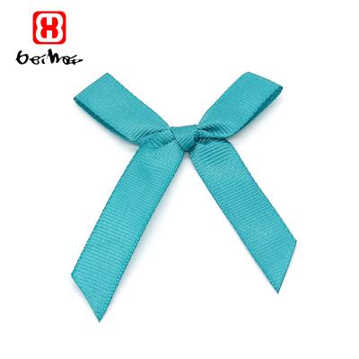 China Custom High Tenacity Best Price Pre-made Lovely Gift Mini Grosgrain Ribbon Bows For Small Gift Packing /Hair Decoration Flower for sale