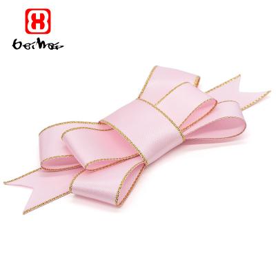 China Factory Wholesale 100% Polyester Gift Satin Ribbon Bow High Tenacity Pre Made Ribbon Bow For Gift Box Christmas Wine Bottles for sale