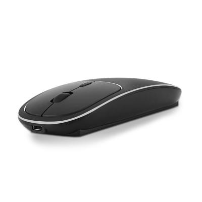 China Mini Hot Selling Aluminum Alloy BT+2.4G Slim Dual Mode Wireless Rechargeable Mouse For Desktop Laptop Computer for sale