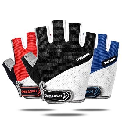 China Unisex Breathable Cloth Non-Slip Handlebar Half Finger Easy Removal Bicycle Glove for sale