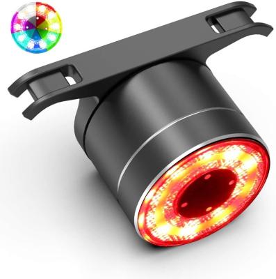 China Aluminum alloy + plastic 2022 7 colors led aluminum alloy turn signal shell rechargeable bicycle led brake light for sale