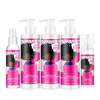 China Everythingblack Nourishing Repair Curly Hair Products Care Private Label Set, Get 100 Pcs Organzas For Free for sale