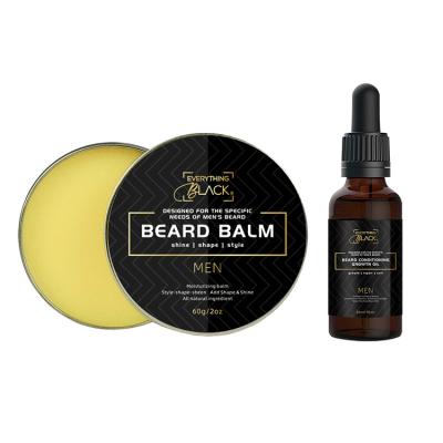 China DEEP CLEANSING Everythingblack Soften Beard Shampoo Oil Balm Raw & Rough Set Sulfate Free for sale