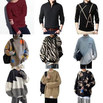 China Anti-wrinkle Casual Men's Sweater O-Neck Striped Slim Fit Men's Sweater Pullover M-5XL Fall 2022 for sale