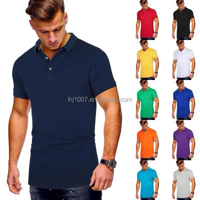 China Anti-Wrinkle Youth Leisure Quality Cotton Pattern Polo Shirt Mens Short Sleeve Comfortable Business Men's Polo Shirt for sale