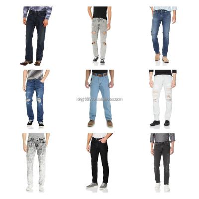 China 2023 New Summer QUICK DRY style men's street jeans patch fashion casual stretch ripped jeans for sale