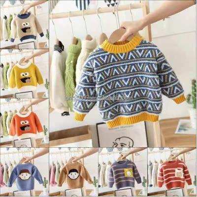 China Anti-wrinkle 2023 autumn new winter kids coat baby casual clothes boys warm children's coat knit cardigan girl sweater for sale