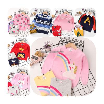 China Kawaii Korean Style Anti-wrinkle Long Sleeve Thin Wool Pullover Sweater, Children's Knitted Sweater, Girls' Winter Clothes for sale