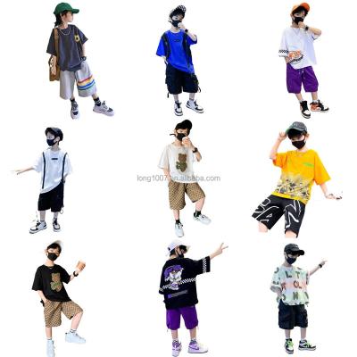 China Children's performance clothes loose short hip hop children's summer boys and girls suit hip-hop formal children's fashion for sale