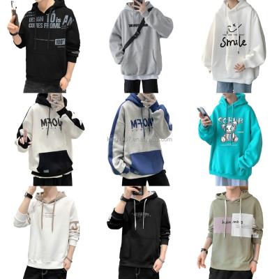 China Super Anti-wrinkle Hoodie Fashion Print Hoodie Men Stitching Hip Hop Mens Streetwear Top for sale