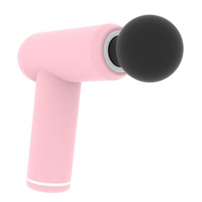 China Body 2022 Mini Muscle Massage Gun Hand Held With Cordless 4 Massage Gun Heads Light Weight For Gym With 2 Colors for sale