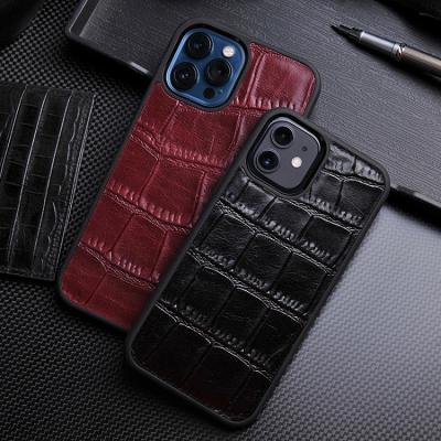 China 2021 Hot Anti-fall Private Label Genuine Leather Phone Case For Men for sale