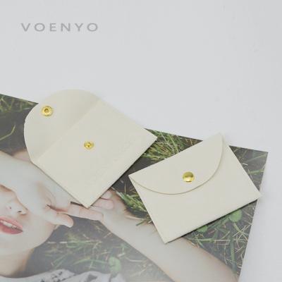 China Luxury Microfiber Envelope Two Pockets Bag Button Pockets Custom Color Jewelry Pouch For Jewelry Packaging for sale