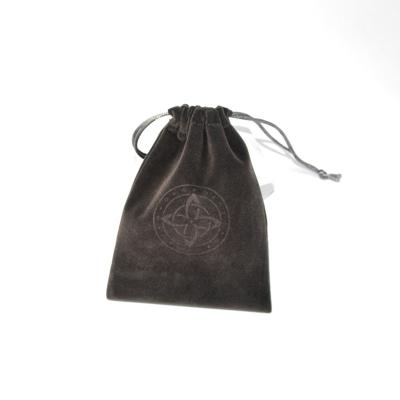 China Strong ANTISTATIC Good Quality Sew Embossed Gift Pouch Drawstring Velvet Bag Custom Logo for sale