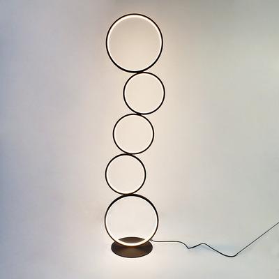 China Modern Creative Ring LED Floor Lights Indoor Home Decor Art Rings Modern Standing LED Floor Lamps for sale