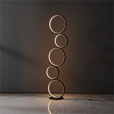 China Modern Modern Ring Touch Switch LED Floor Lights Art Interior Decoration Home Nordic Floor Lamp Position Lamp for Living Room Lighting for sale