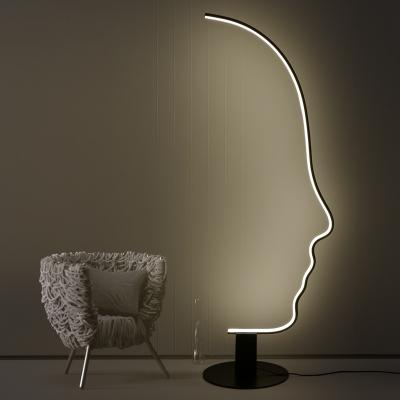 China New EUROPEAN Modern Modern Floor Light Indoor Dimmable Face LED Floor Lamp Indoor Floor Lamp for sale