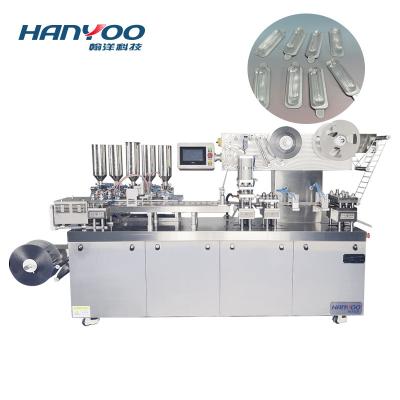 China High Efficiency HANYOO DPP-270Y Honey Butter Sauce Chocolate Cream Olive Oil Liquid Packing Blister Packing Machine for sale