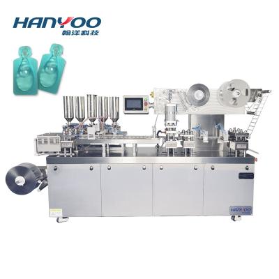 China HANYOO DPP-270Y High Yield Packagine Liquid Filling Honey Butter Sauce Chocolate Cream Olive Oil Blister Packing Machine for sale