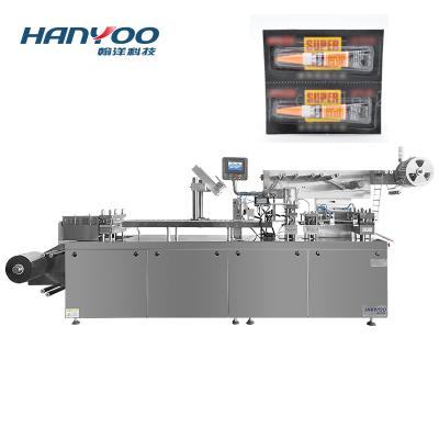 China HANYOO High Efficiency Plastic Needle Piping Razor Paper Shaver Packing Machine DPP-270/360 High Efficiency Glue Blister Packing Machine for sale