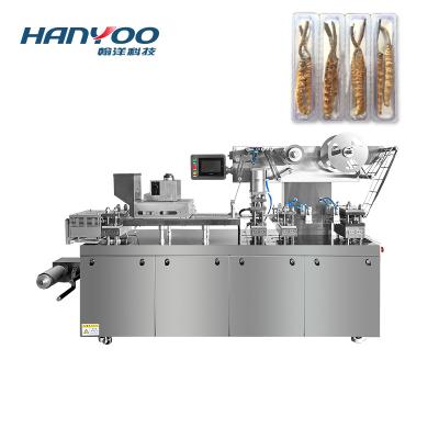 China Garment shops HANYOO DPP-170A alu-alu/alu-pvc blister packing machine for chocolate/butter/jam/honey/paste/medicine package machine for sale