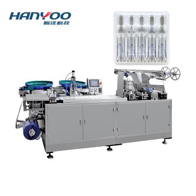 China Garment Shops Full Automatic HANYOO Vial Blister Packing Machine Ampoule Blister Pack Machine For Medical Disposable Injection Syringe for sale