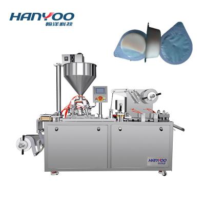 China Economical High Efficiency HANYOO Blister Packing Machine DPP-120Y For Liquid Milk Perfume Jam Blister Packing for sale