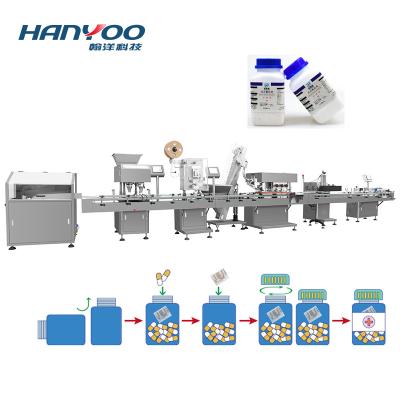 China Soft Tablet Capsule Pill HANYOO Full Automatic Chewable Tablets/Hard Capsule Counting Bottling Machine Pearls Candy Packing Line for sale