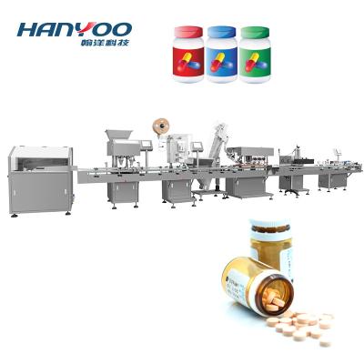 China Tablet Capsule Pill Capsule HANYOO Automatic Effervescent Chewing Gum Tablets Counting Capsule Machine Vitamin DHA Soft Counting Bottling Packing Line for sale