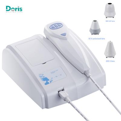 China Professional English Hair Test Facial Massager Machine Acne Analysis Skin Mirror Analyzer Magic Therapy for sale