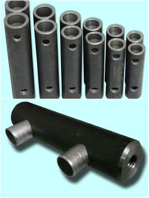 China Black Grout Sleeve Grouted Splice Coupler , High Efficiency Rebar Joint Coupler for sale