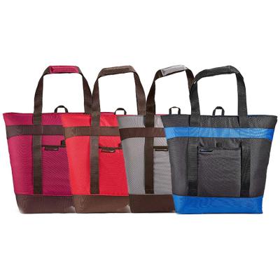 China Waterproof Wholesale Picnic Foldable Shopping Bag With Cooler Insulated Cooler Tote Bag for sale