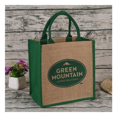 China Handled Burlap Shopping Jute Jute Sack For Wheat Bags For Shopping With Logo Bamboo Jute for sale