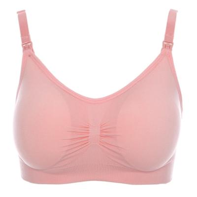 China Custom Women's Antibacterial Wireless Bra Wireless Top Opening Nursing Underwear Breathable Pregnancy Nursing Maternity Nursing Bras For Sleeping for sale